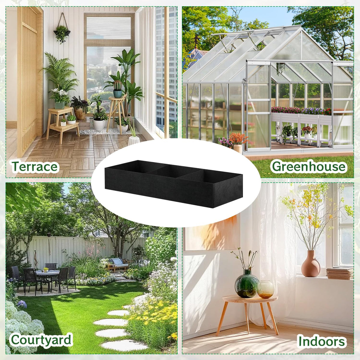 X-Kingsun backyard or balcony garden setup in a sunny space.
