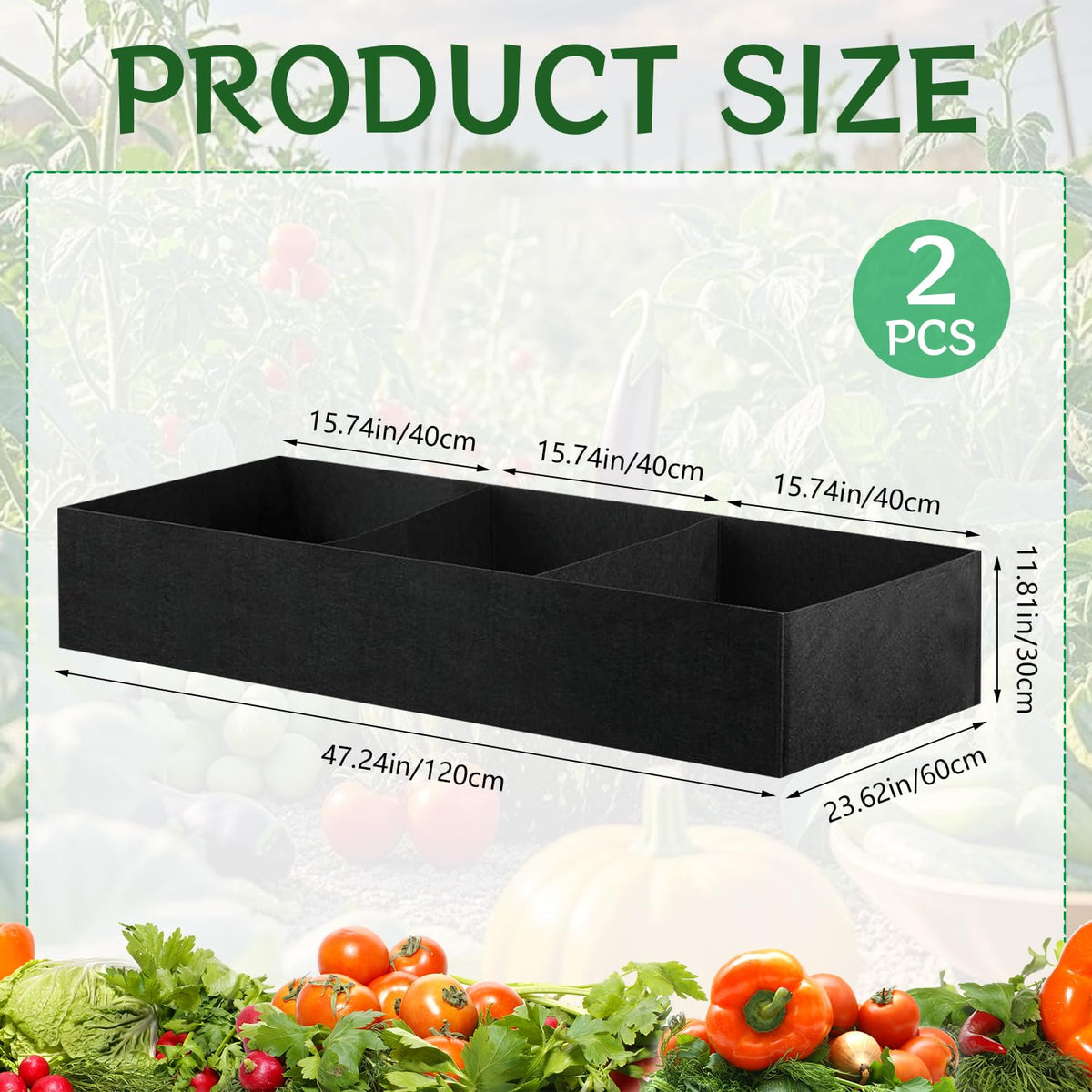 X-Kingsun garden bags with 3 grids for organized planting and airflow.