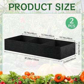 X-Kingsun garden bags with 3 grids for organized planting and airflow.