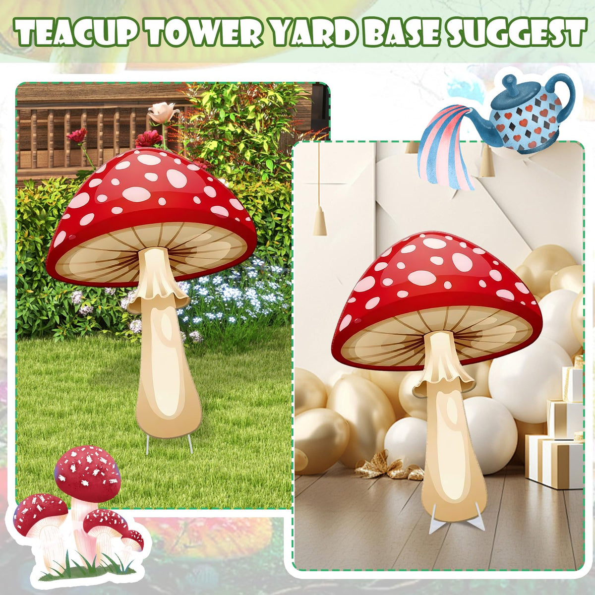 X-Kingsun colorful tea party decor set for celebrations.