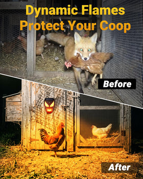 X-octenol Solar Yard Garden Predator Lights amber flash enhance perimeter deterrence.