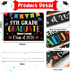 X1zuue waterproof yard sign for outdoor graduation displays that resist sun and rain.