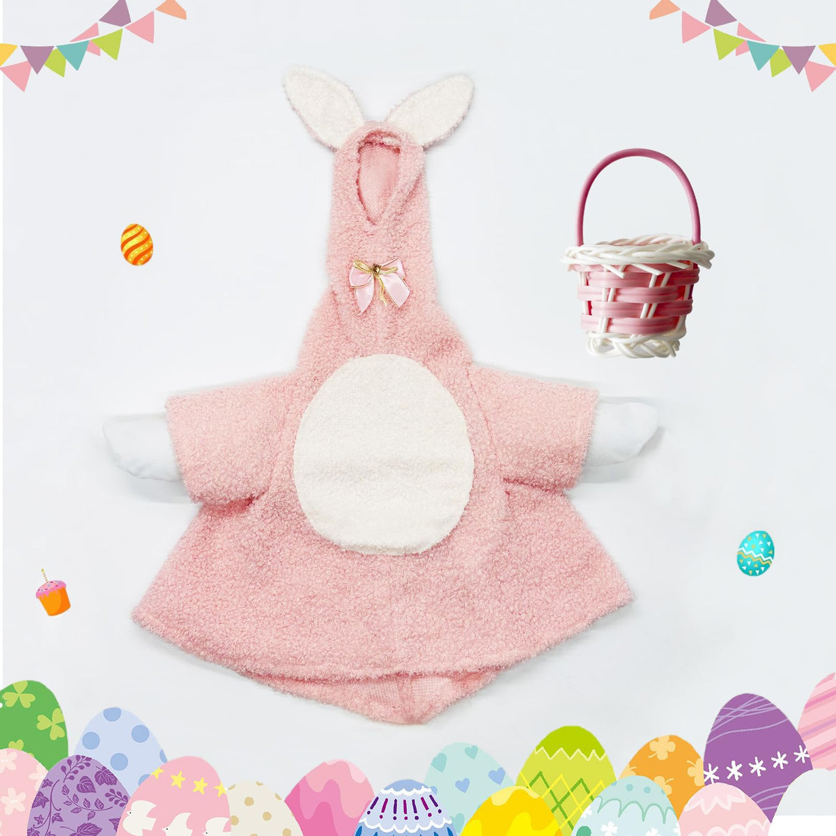 XAKNXGU Easter goose bunny costume with pink accents for garden decoration