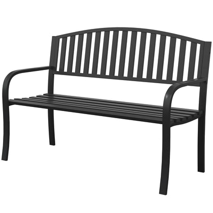 Xalvora 50-inch outdoor bench front view ideal for porch seating