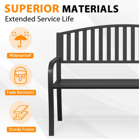 Xalvora outdoor bench backrest detail for comfort