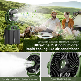 25000mAh battery powers long outdoor use and acts as a power bank