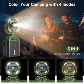 Hangable and standable design suitable for patios or tents
