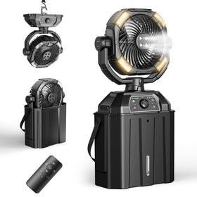 XAP portable misting fan 9in for outdoor cooling on hot days.