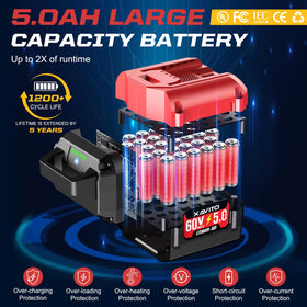 XAVITO 60V battery internal cell layout highlights high-density cells