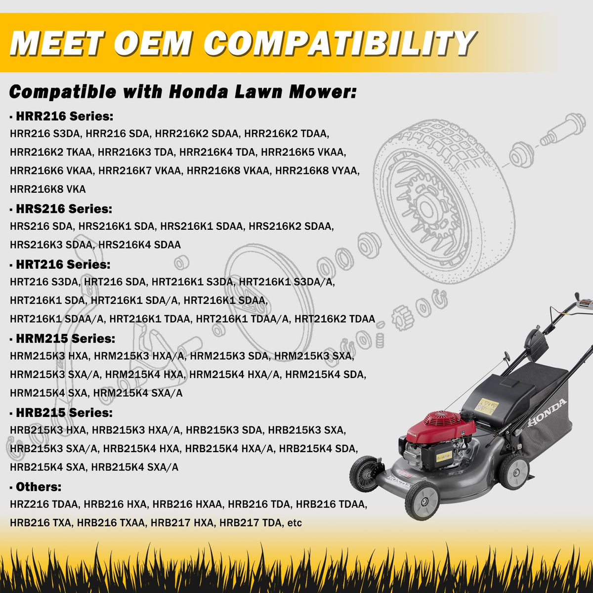 XaXmTee 8-inch wheel improves traction on walk-behind mowers.