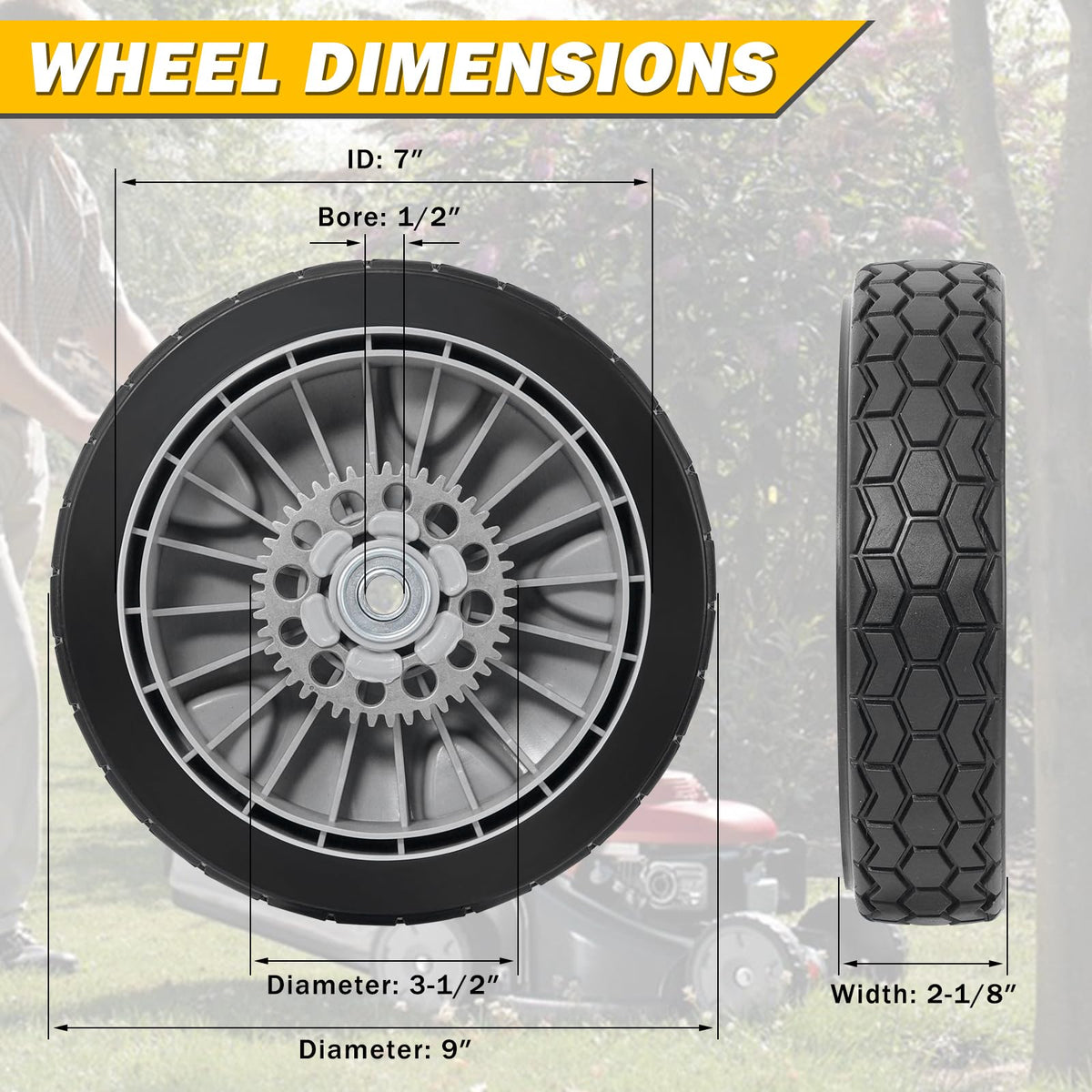 XaXmTee compatible HRX217 and HRR216 wheels for easier maintenance.