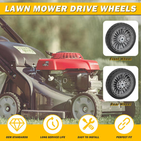 XaXmTee premium materials wheels for durable lawn mower replacements.