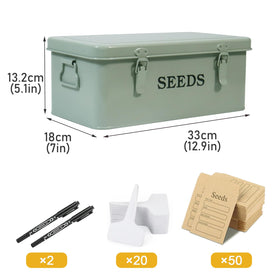 Xbopetda seed storage organizer includes fifty seed envelopes for packets.