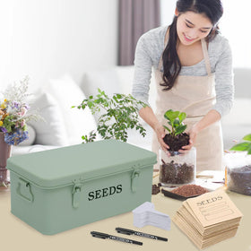 Xbopetda seed storage organizer highlights its large capacity and practical layout.