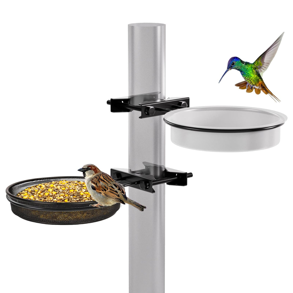 Xbpeuy outdoor bird feeder station blending with deck decor and feeding birds