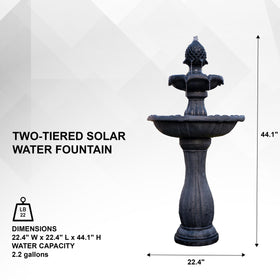 XBrand solar panel and AP300 pump assembly powering fountain
