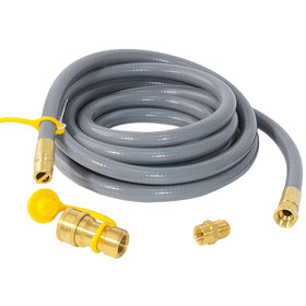 XCHQGC 15ft natural gas hose with quick-connect for easy grill hookup