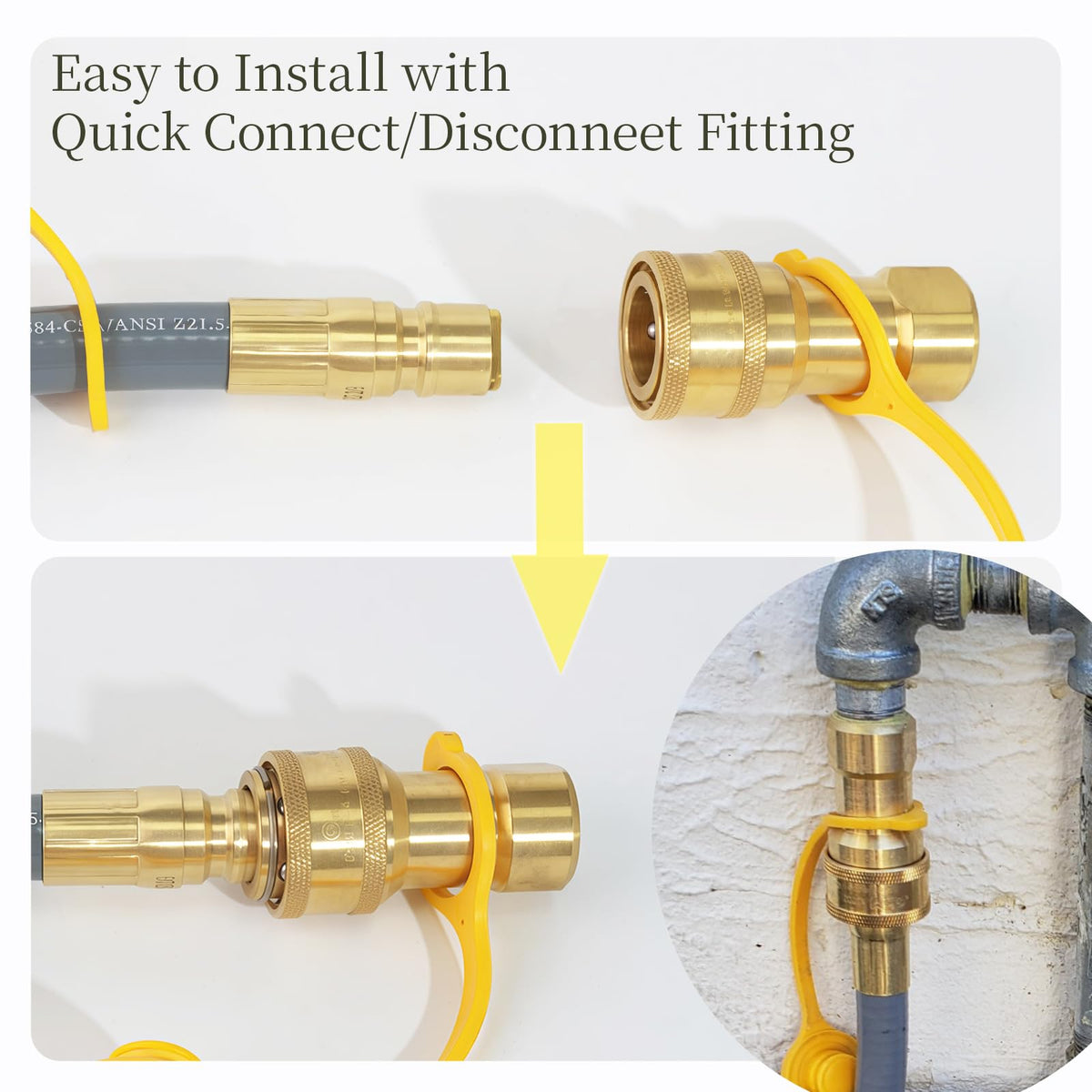 XCHQGC CSA-certified gas hose offers trusted safety for NG/propane appliances