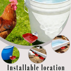 XCL Chicken Waterer Cups gravity auto-refill demonstrates hands-free watering.