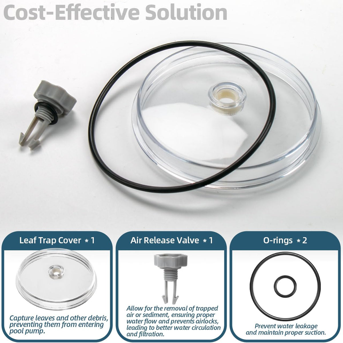 XCWT clear cover enables quick debris monitoring and maintenance checks.