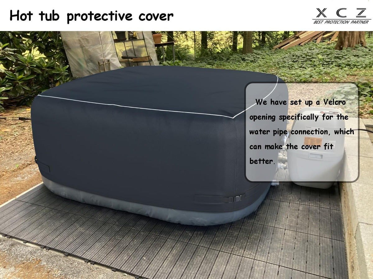 XCZ waterproof and sun-protective cover guards spa from rain, dust, and UV