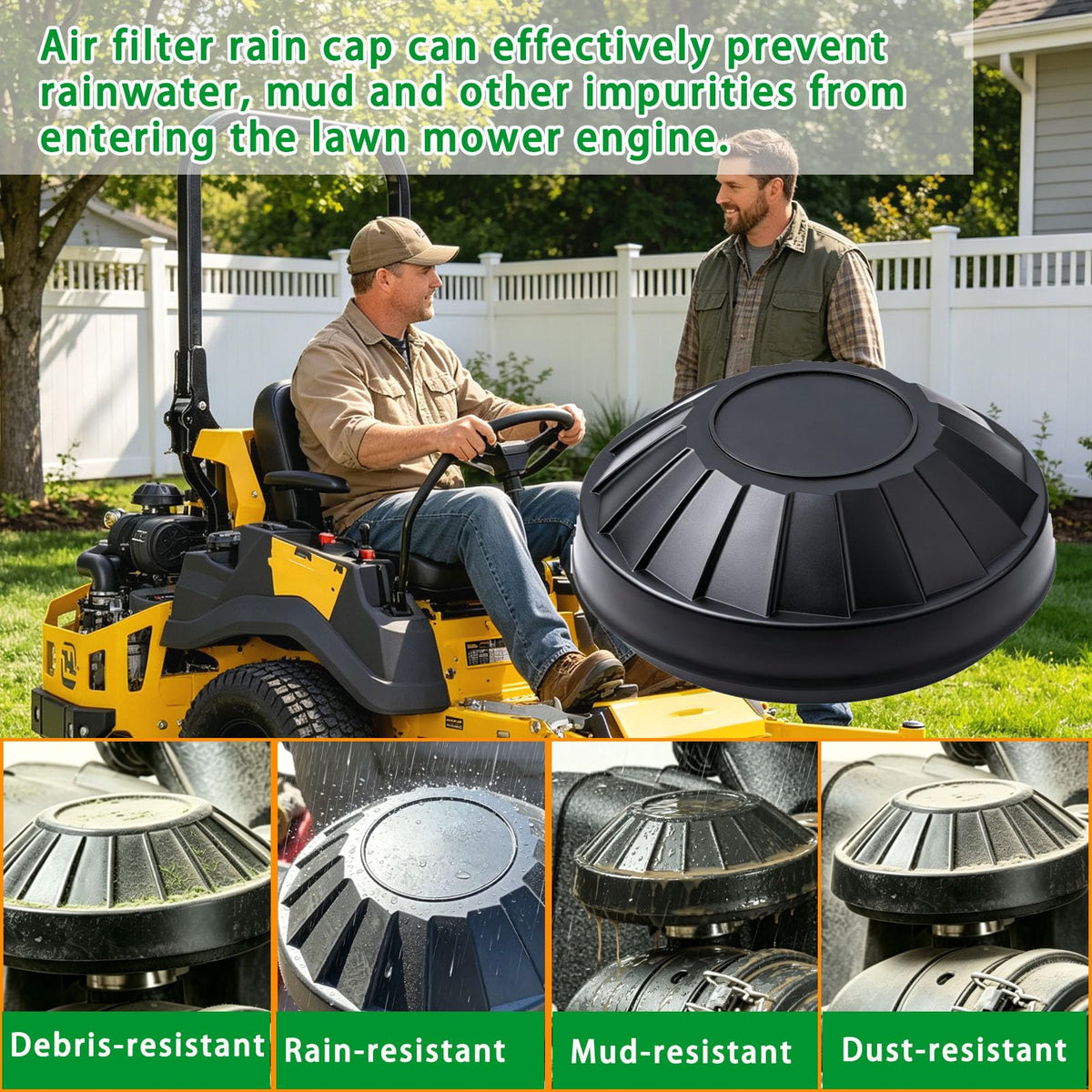 XDDPRO Rain Cap 11065-7025 tested in light rain for weatherproofing.