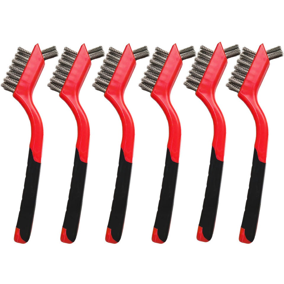 XDMTWLKJ 6-pcs wire brushes for heavy cleaning and rust removal.
