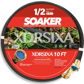 XDRSIXA half-inch heavy-duty soaker hose with uniform moisture along length