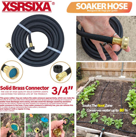 XDRSIXA 25ft soaker hose with even seepage for root-zone hydration.