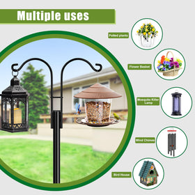 XDW-GIFTS dual-arm design supports multiple hangers like baskets and solar lights.