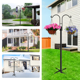 XDW-GIFTS outdoor bird feeder lantern hanger shows versatile hanging options in a garden.