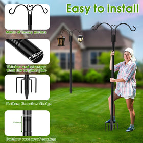 XDW-GIFTS shepherds hook five-prong base improves ground stability.