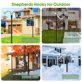 XDW-GIFTS shepherds hook versatile for hanging plants, lights, baskets and feeders.