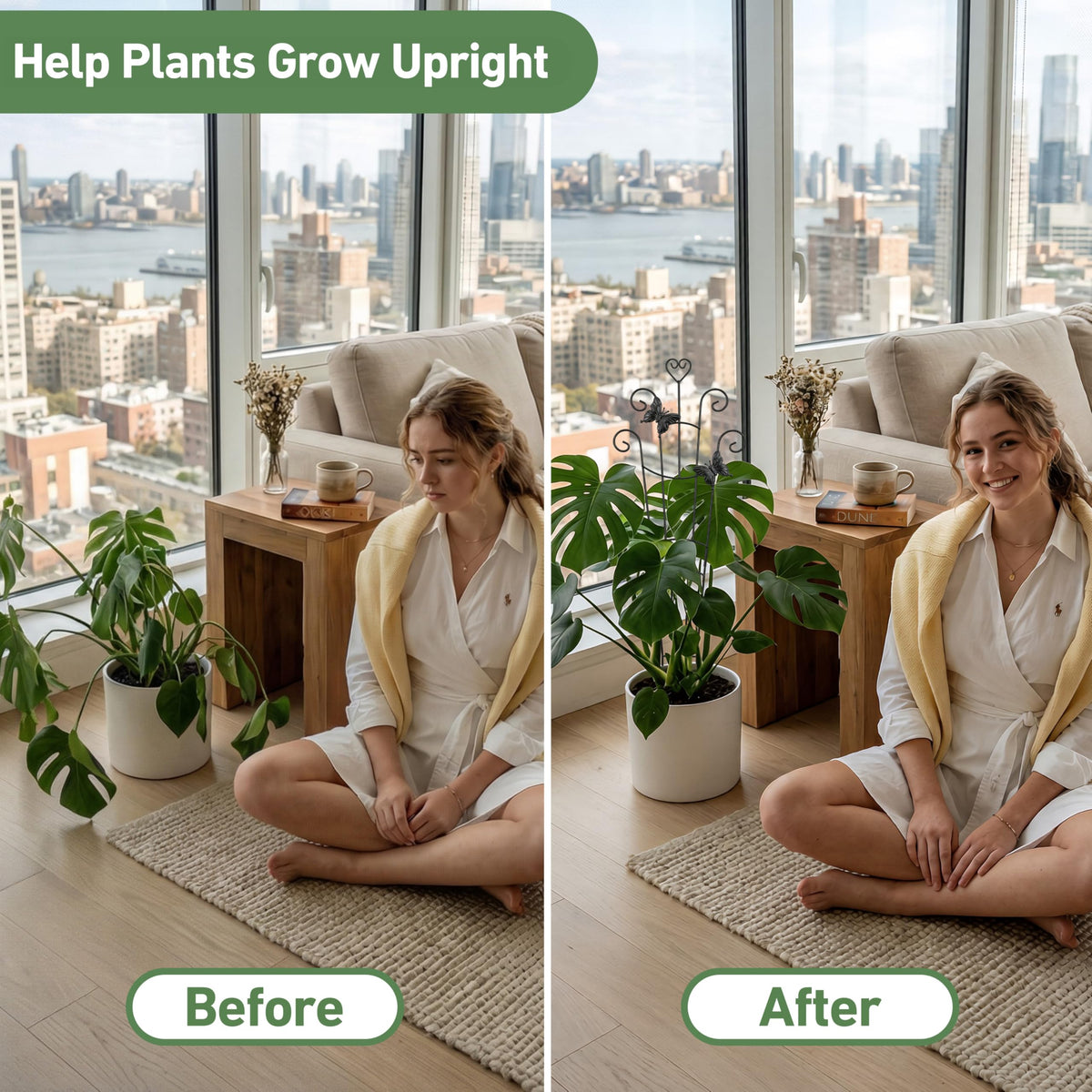 Xeeol expandable trellis two-pieces adjust as your plant grows.