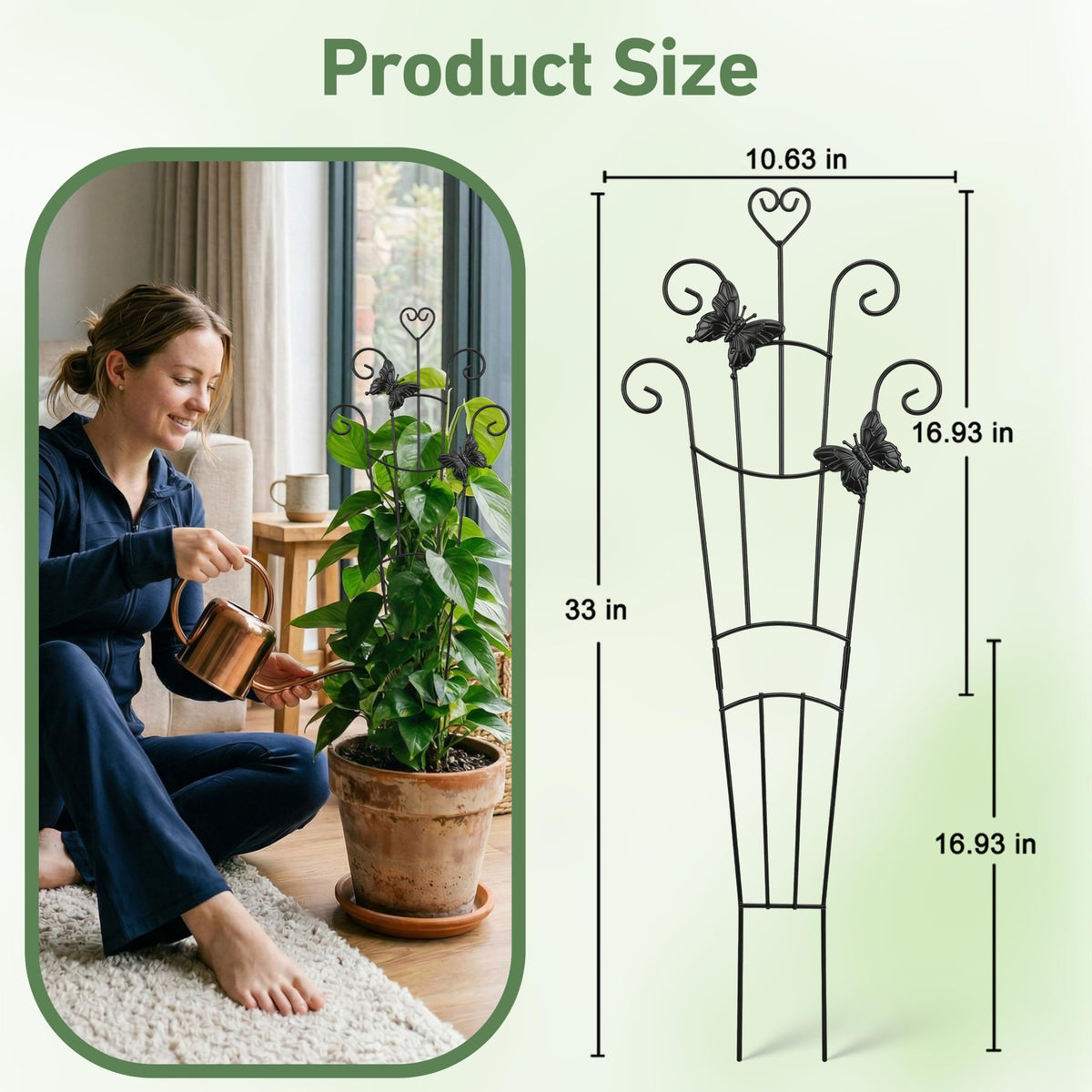 Xeeol heavy-duty metal frame supports tall growth and consistent vertical training.