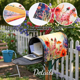 Xeerrfan mailbox cover closeup pattern displaying vivid floral print