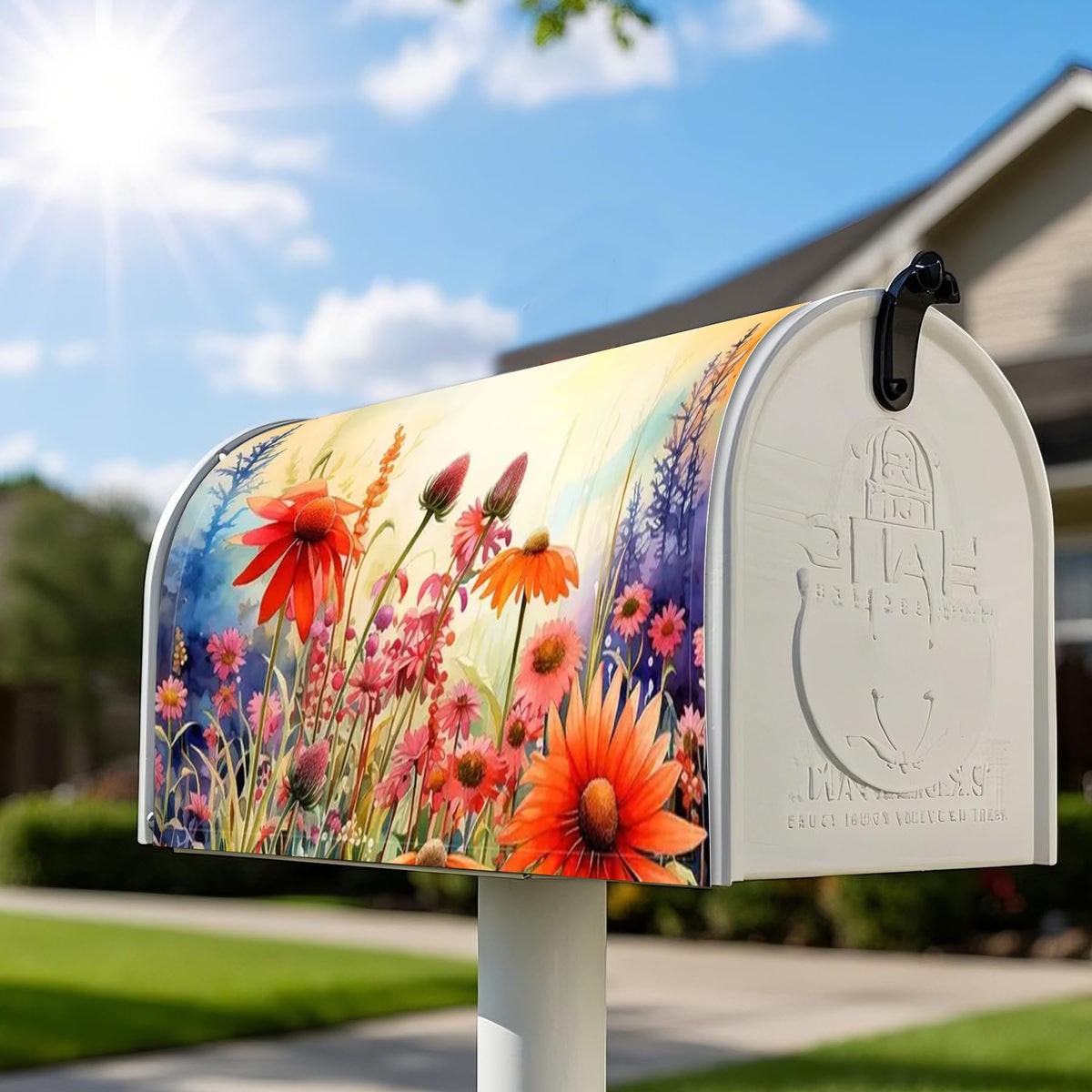 Xeerrfan mailbox cover magnetic clip showing secure tool-free installation