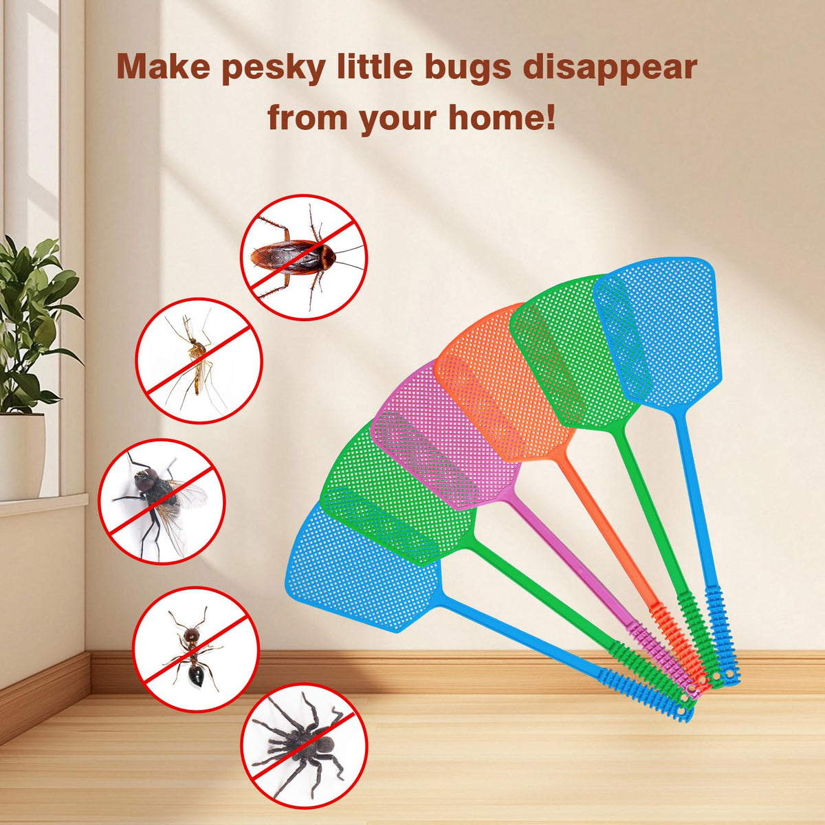 XEHAHOSH fly swatter enlarged head for easier hits.