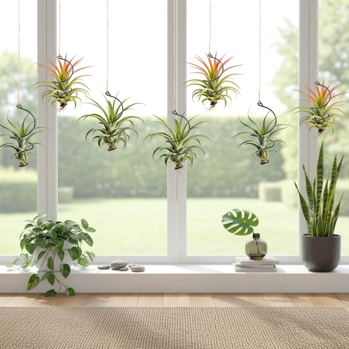 Xelsluthe Air Plants Live Holders vertical space-saving display for small rooms.