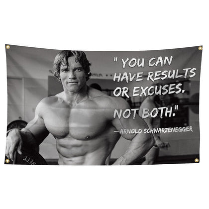 XEODE Arnold Schwarzenegger flag 3x5 ft for dorms and rooms, bold motivational decor