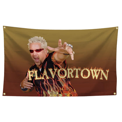 XEODE Guy Fieri Flavortown flag, 3x5 ft for vibrant dorm decor and events.