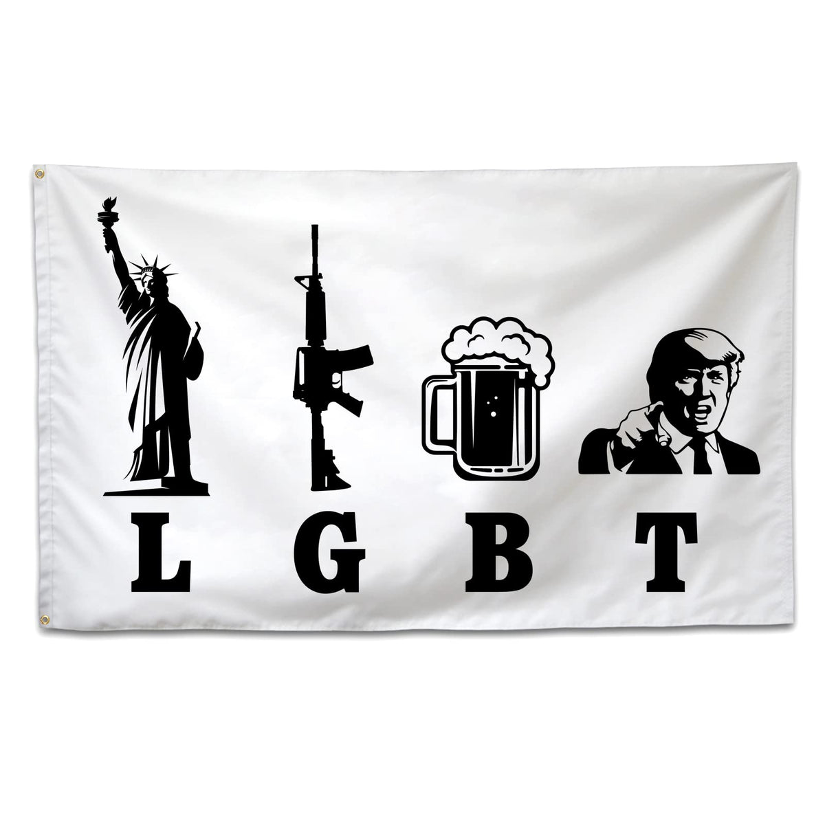 XEODE Liberty Guns Flag front view for outdoor display, vivid color and patriotic presence.
