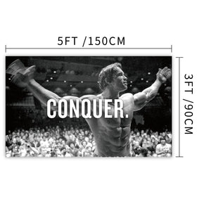 XEODE office gym wall decor flag for inspiring work and workouts