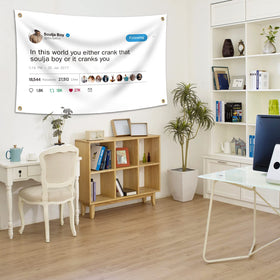 XEODE Soulja Boy flag makes a festive banner for parties or gifts.