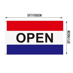 Xepaxon Open Flag 3x5 with brass grommets for durable hanging