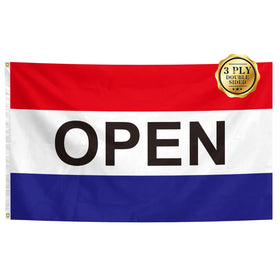 Xepaxon Open Flag 3x5, double-sided for eye-catching visibility indoors and outdoors