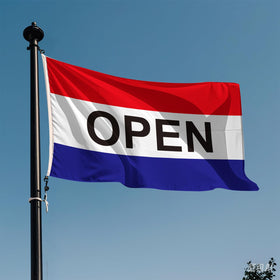 Xepaxon Open Flag 3x5, vibrant colors for standout signage at events