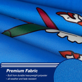 XIFAN flag heavy 3-ply polyester demonstrates durability in wind and weather.