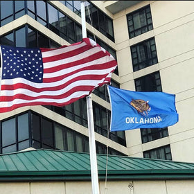 XIFAN Oklahoma flag ideal for indoor outdoor display anywhere.