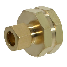 XFITTING brass adapter with 3/8in-OD compression end for secure potable water connections.